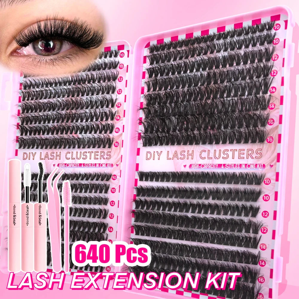 D Curl Cluster Eyelash Extensions