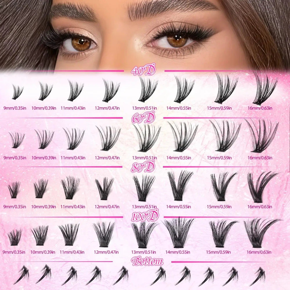 D Curl Cluster Eyelash Extensions