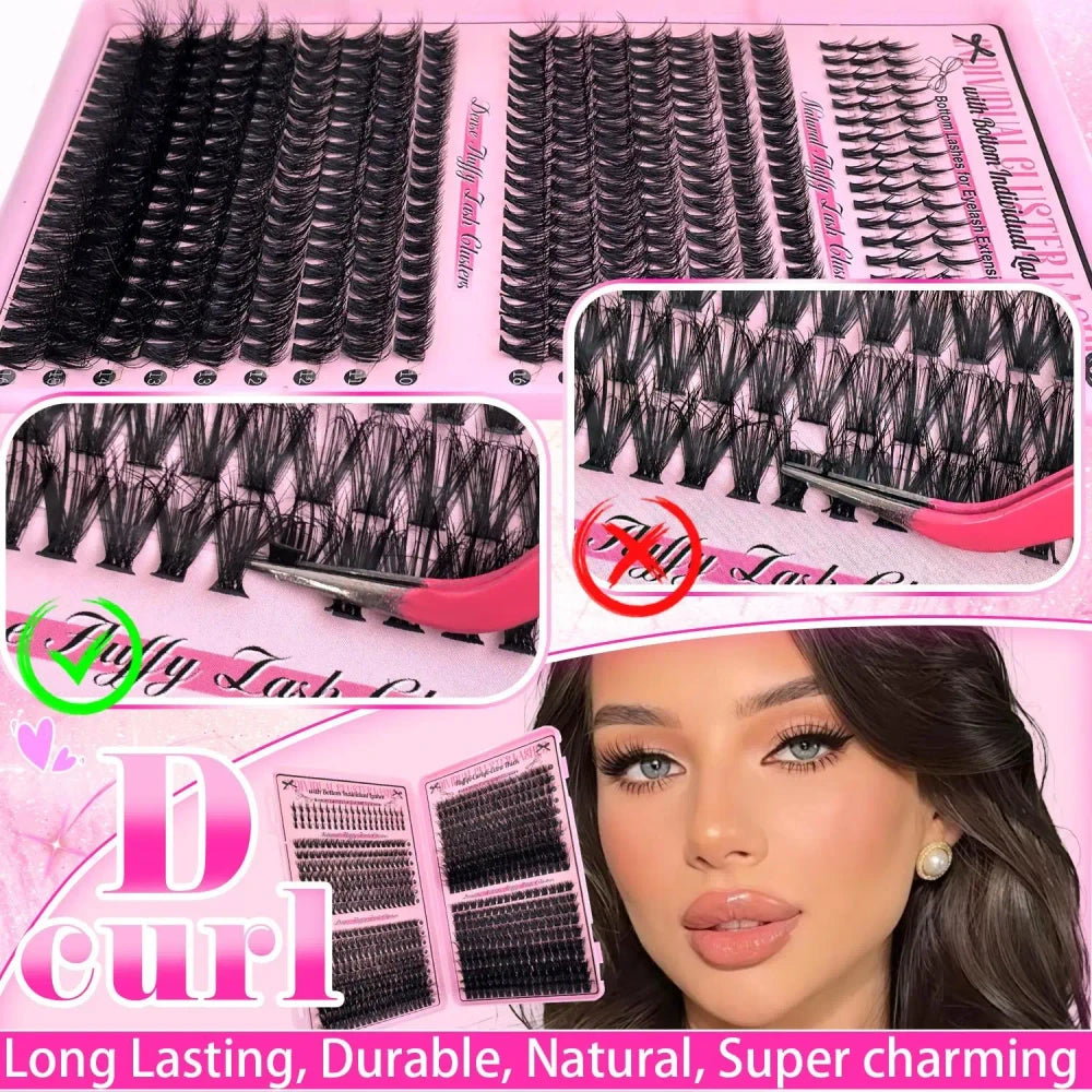 D Curl Cluster Eyelash Extensions