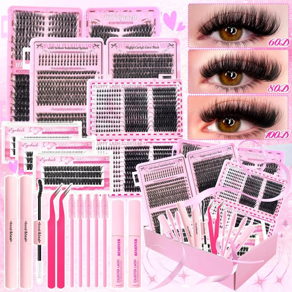 D Curl Cluster Eyelash Extensions