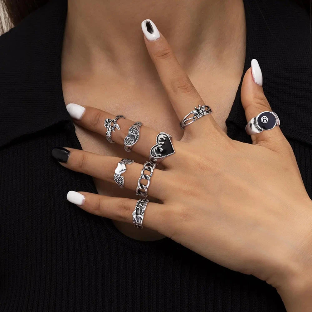 Gothic Heart Jewelry Set