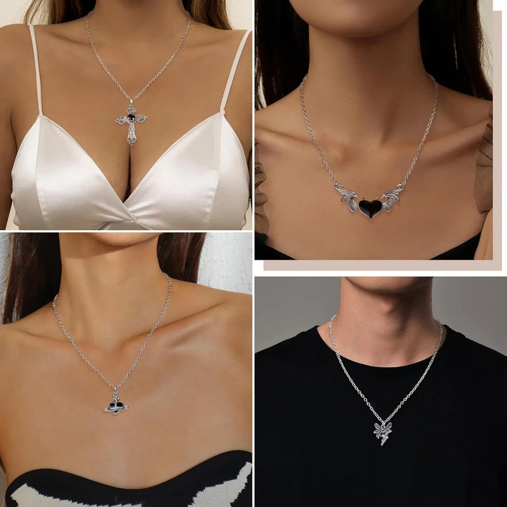 Gothic Heart Jewelry Set